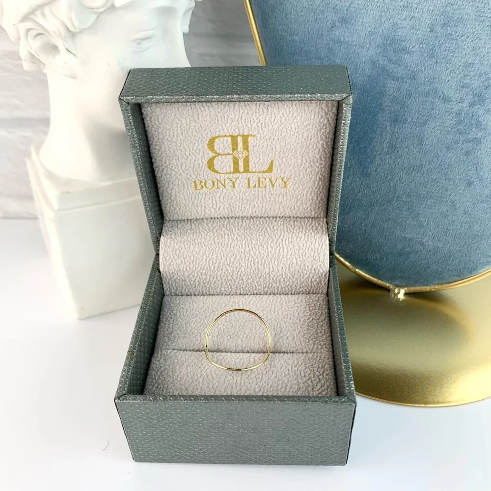 NEW! Bony Levy 14K Yellow Gold Open Circle Ring Size 6